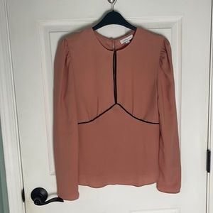 NWT Topshop Rose Open Back Shirt - Sz 6